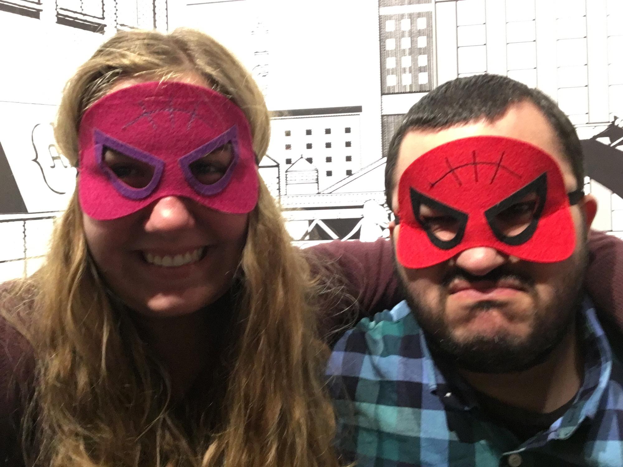 A comic book exhibit during our trip to Portland