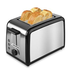 2 Slice Toaster, TOBOX Premium Brushed Stainless Steel 2-Slice Toaster with Defrost, Reheat, and Cancel Buttons