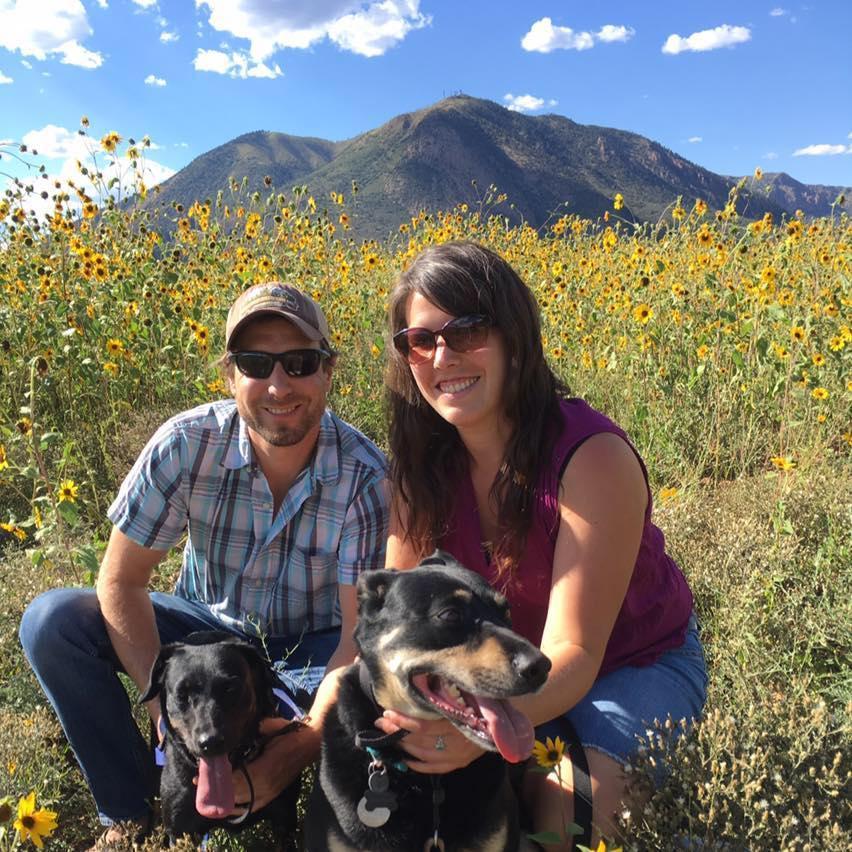 Recent family photo in front of our mountain (Mt. Elden)