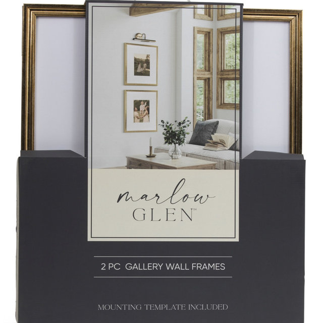2pk 20x24 Matted To 11x14 Metallic Wall Portrait Frame Set