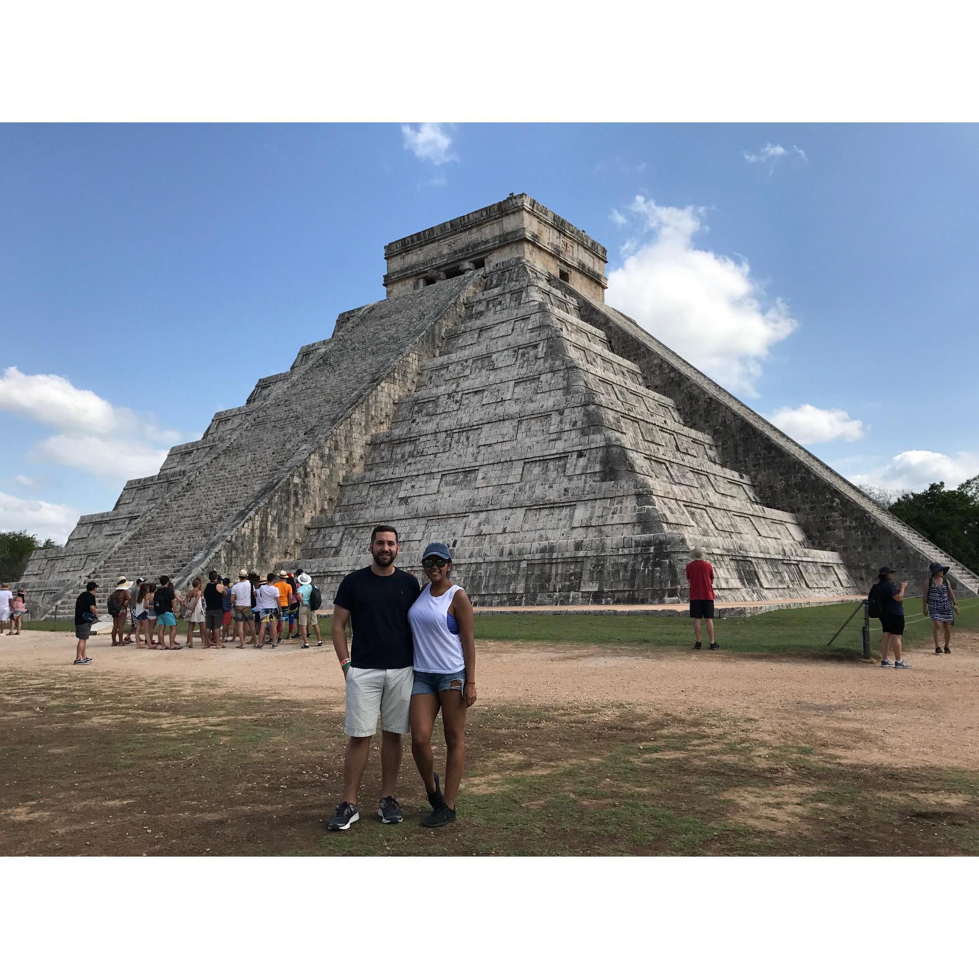 We visited Chichen Itza on our first out of the country vacation together!