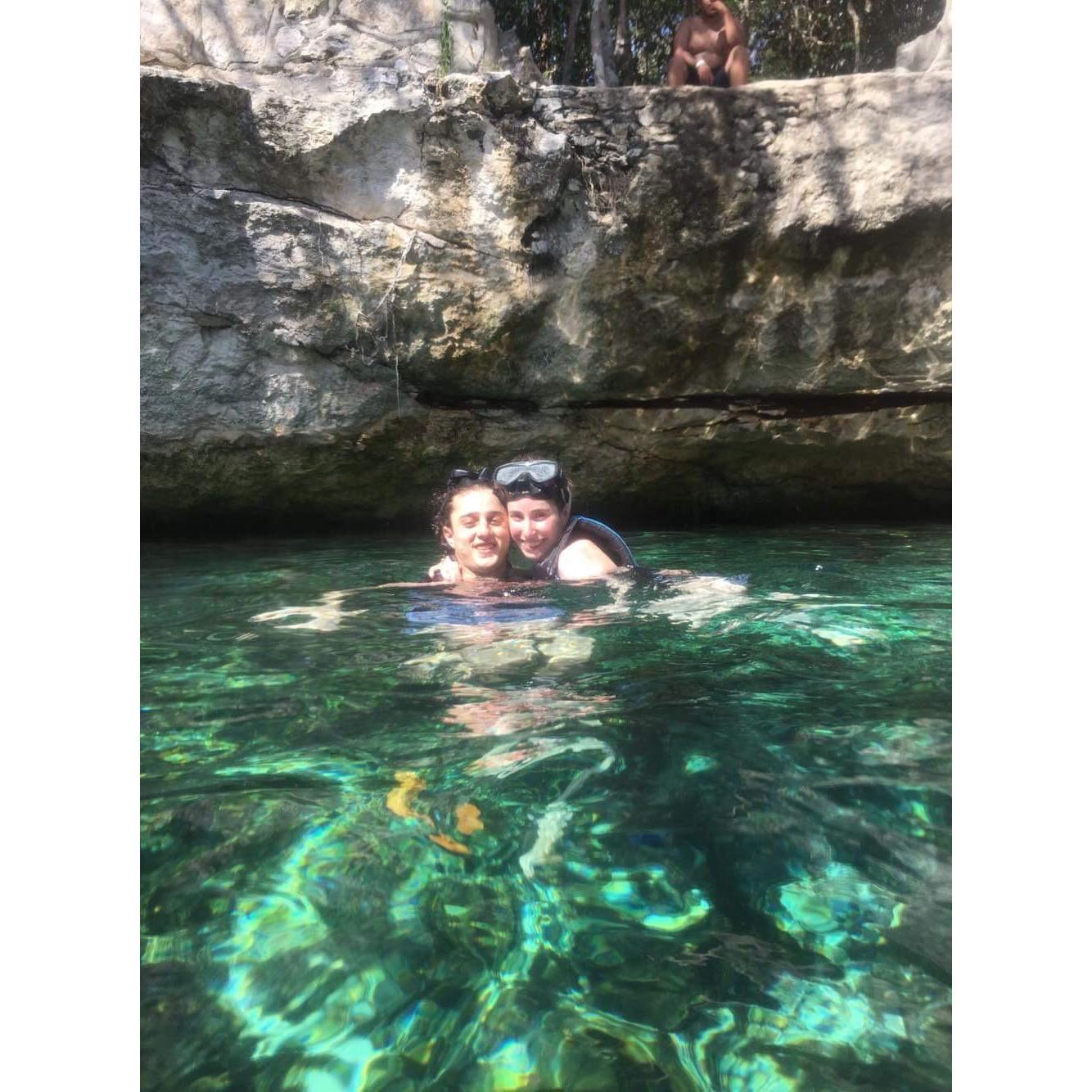Cenotes & snorkeling in Tulum, Mexico! There's that fearlessness again ;)
