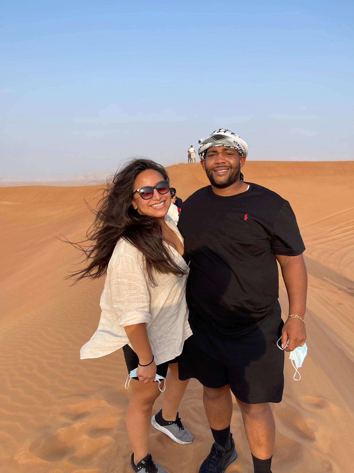 Visiting the dunes in Dubai