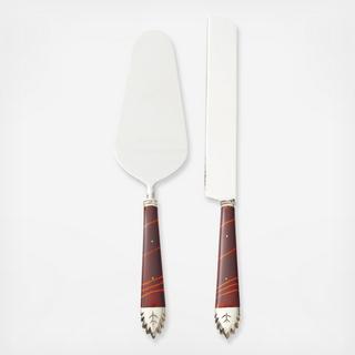 Zebrawood Cake Server Set