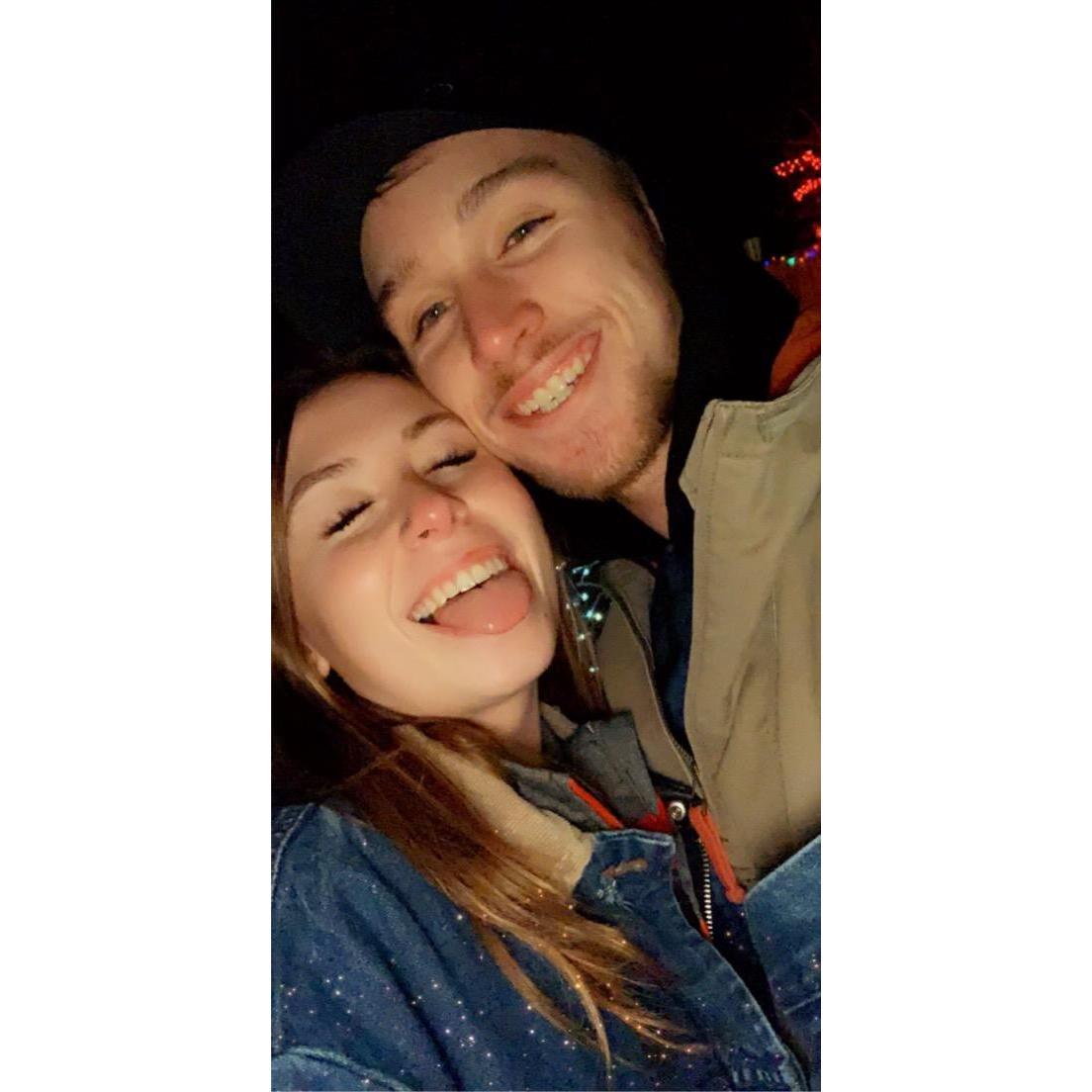 This is a photo taken on our first New Years Eve together!