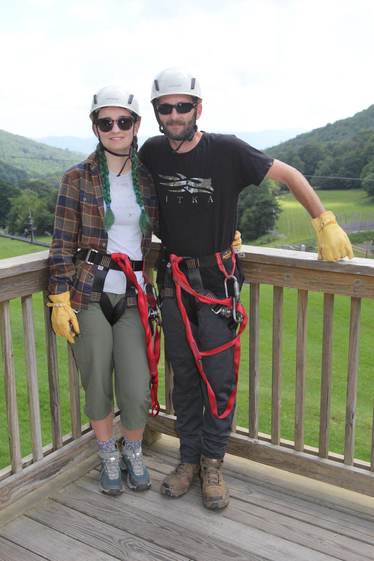 Zip lining in Seven Devils NC