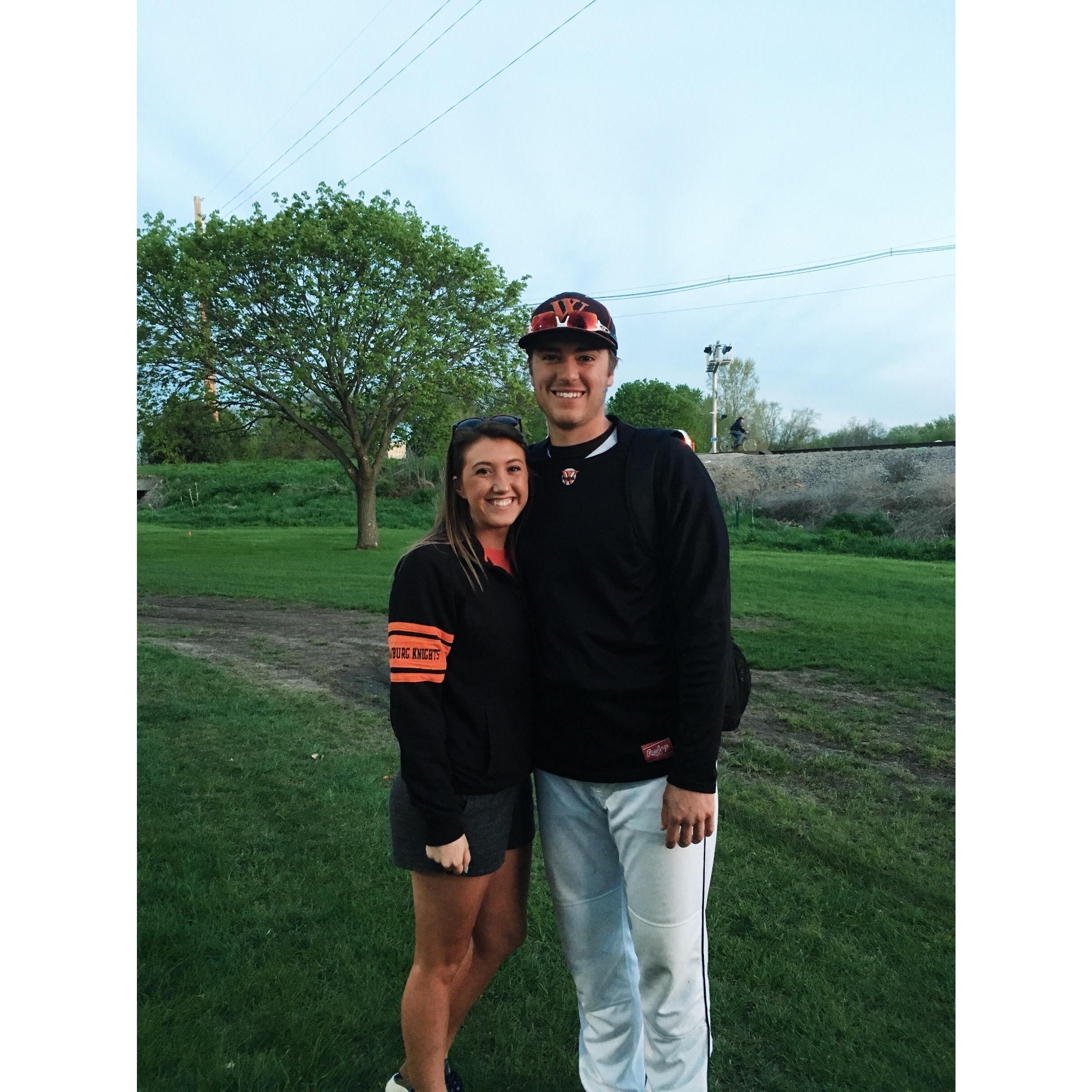 Freshman year Wartburg Baseball.