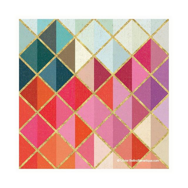 4pk Ceramic Rainbow Diamond Print Coasters - Thirstystone