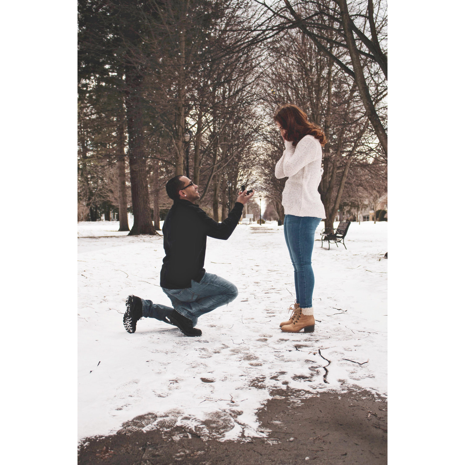 "I'm only putting my knee in the snow because I love you Kaitlyn."
-Santos