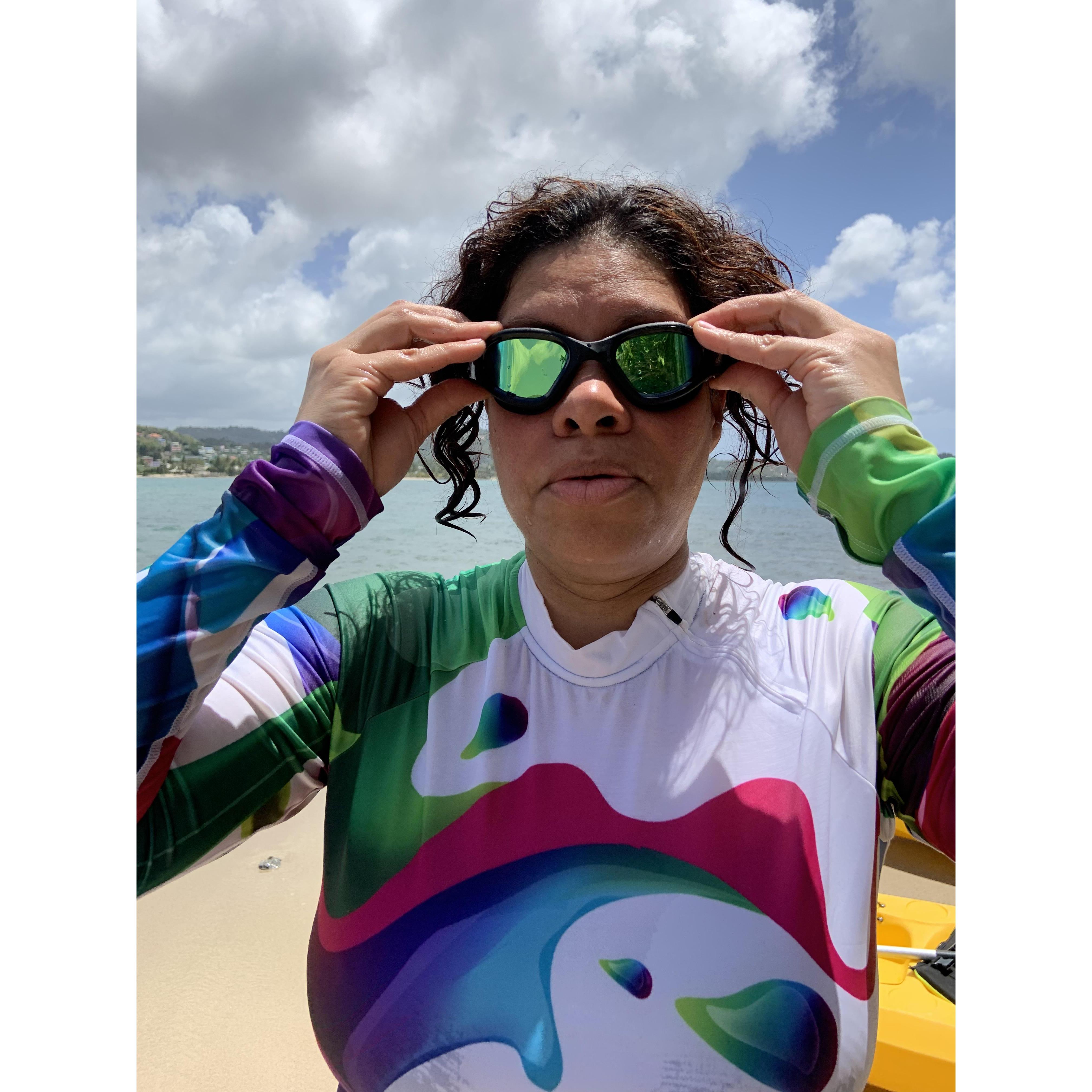 We all spent time snorkeling and diving in search of the perfect item to hold our rings.