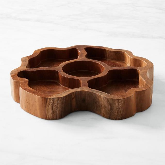 Live Edge Round Divided Serving Platter