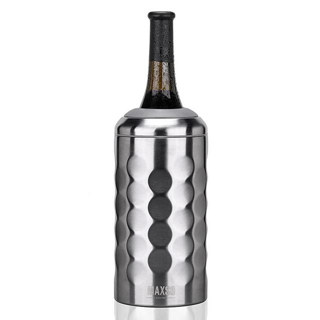 Maxso Wine Chiller, Premium Iceless Wine Cooler Keeps Wine Cold up to 6 Hours, Vacuum Insulate Wine Accessory Fits Most 750ml Champagne Bottles, Wine Gifts for Women