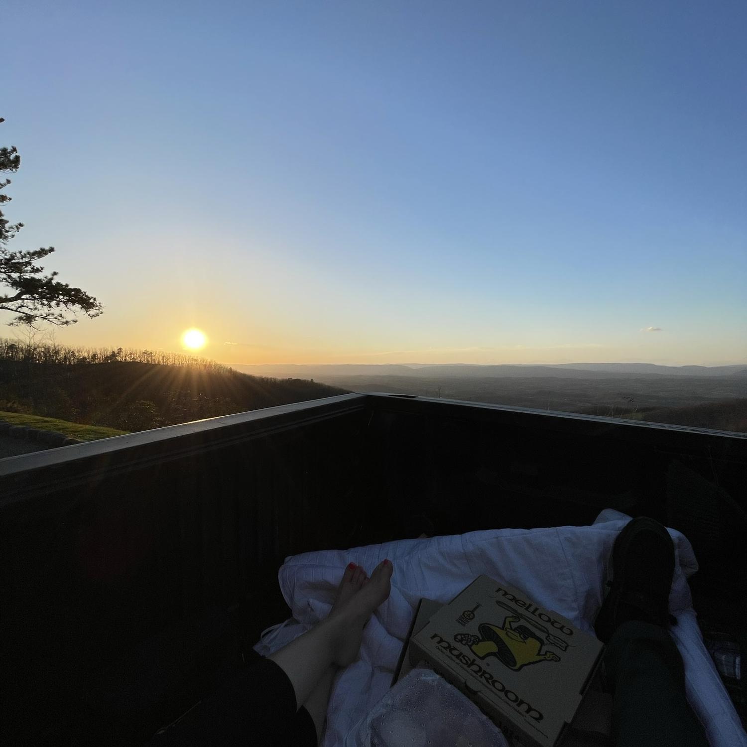 Mellow Mushroom Sunset Date on the Blue Ridge Parkway