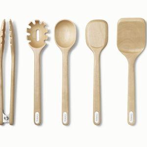 Utensil Set | 5-Piece Wooden Cooking Utensils | Caraway