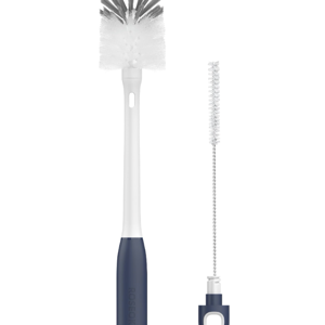 2 in 1 Long Handle Bottle Brush with Straw Brush for Cleaning Glass, Sports Bottle, Coffee Mug,Navy Blue,1 Pack