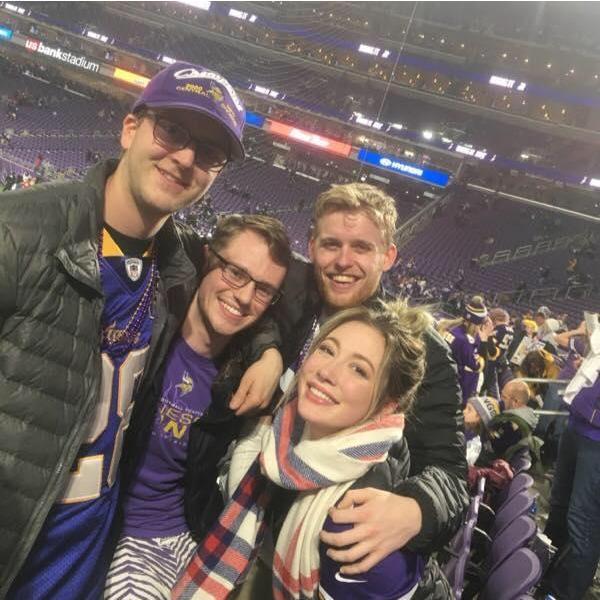 With friends shortly after the Minneapolis Miracle!
