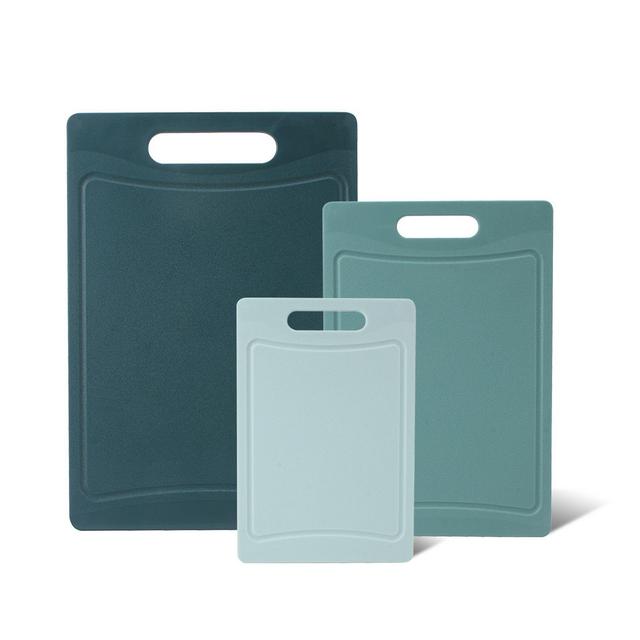 COOK WITH COLOR NON-SLIP CUTTING BOARD SET OF 3 TEAL