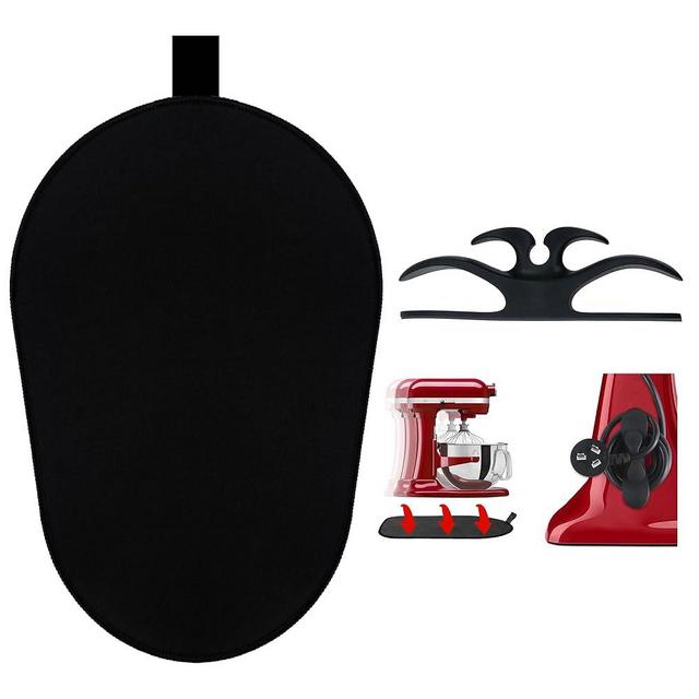 Sliding Mat for Kitchenaid Mixer, Mover Mat Pad for 5-8Qt Bowl Lift Stand Mixer, Kitchen Appliance Slider Compatible for Pro 600 Stand Mixer with Black Kitchen Accessory, Kitchen Aid Mixer Accessories
