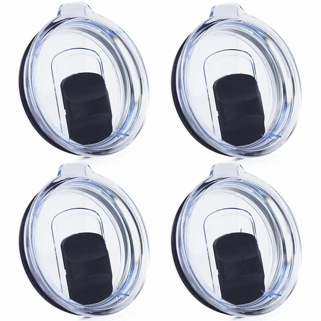 4 Pack 20 oz Tumbler Lid, Magnetic Slider Replacement Lids for YETI 20 oz Tumbler, 10/24 oz Mug and 10 oz Lowball, Spill Proof Cup Lids Covers Compatible for Ozark Trail, Old Style Rtic, BPA Free