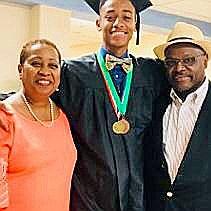 Celebrating middle grandson, Tyler's, graduation from high school.