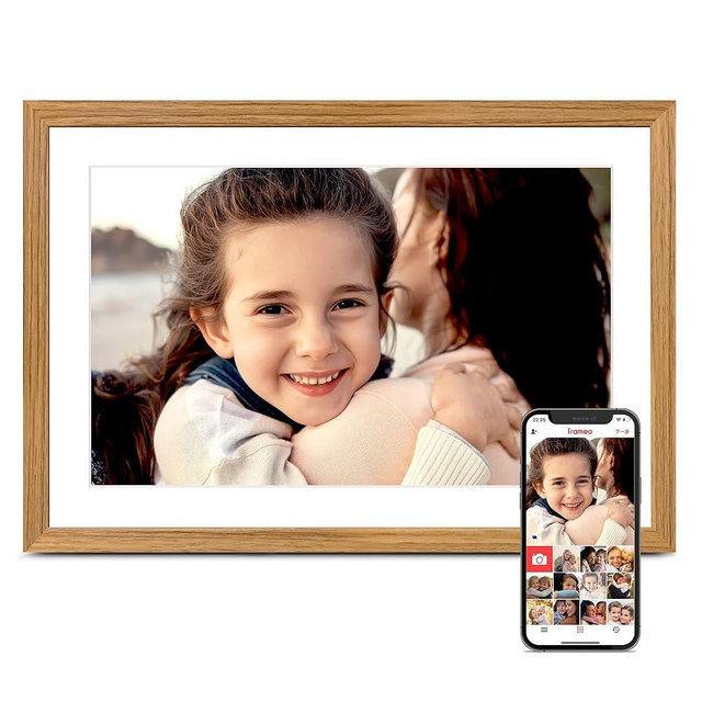 Digital Picture Frame Frameo, 10.1 Inch Digital Photo Frame WiFi, Electric Slideshow Frame 1280 * 800IPS Touch Screen, Auto-Rotate, Share Videos Pictures, 32GB Memory, Gifts for Mom