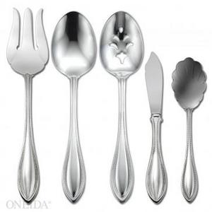 Oneida American Harmony 5 Piece Casual Flatware Serving Set
