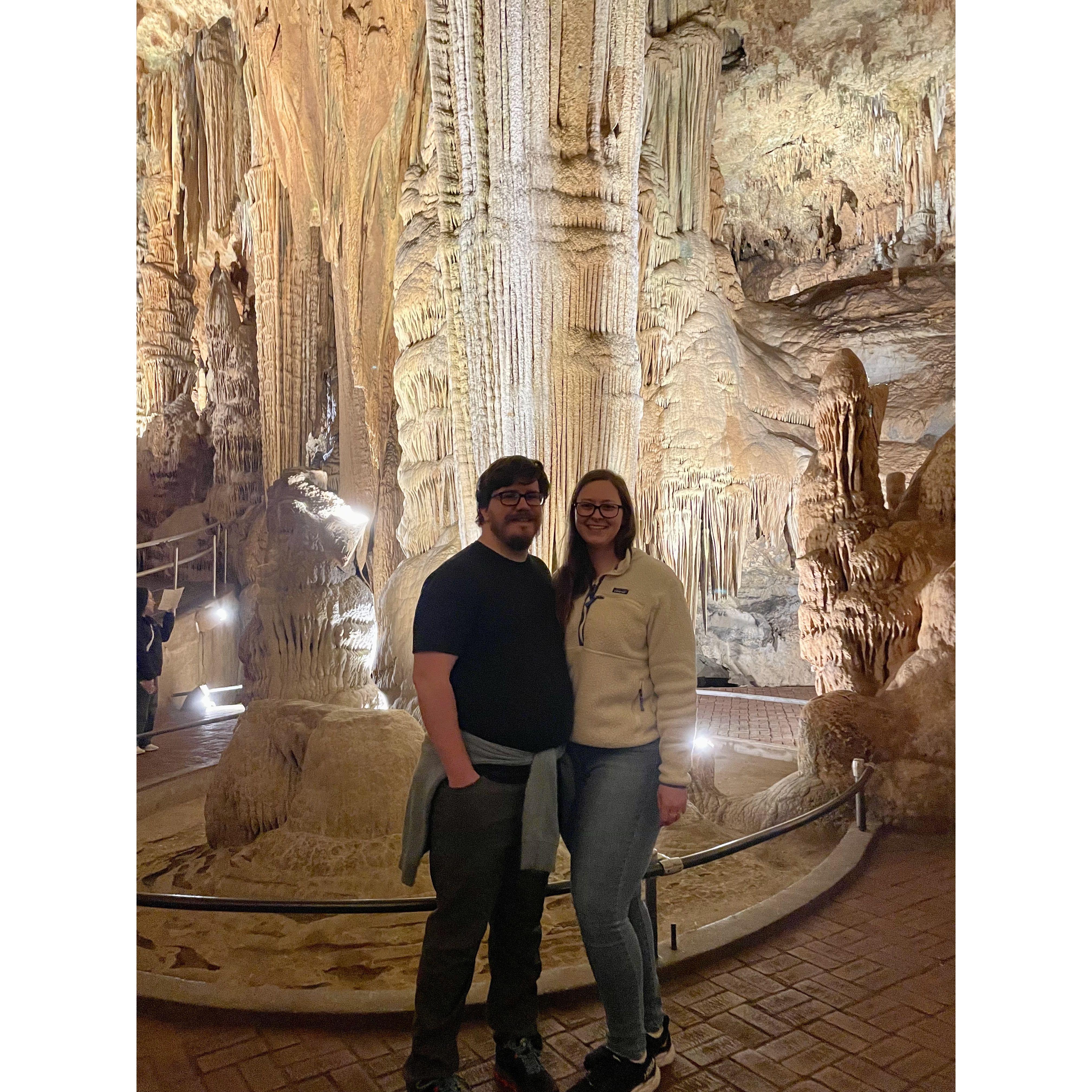Visiting the Luray Caverns.