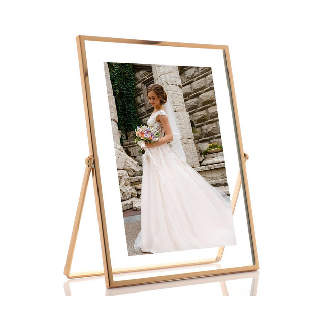 Metal Easel Float Picture Frame, 5" x 7"
