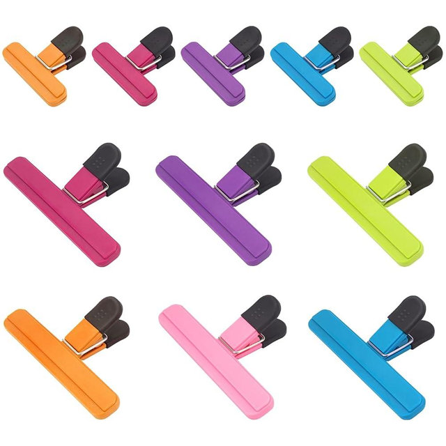 EWOID 11Pcs Chip Bag Clips, Bag Clips for Food Storage, Snack Clip for Other Food Bags, Heavy Duty Sealing Clip for Home, Office and More