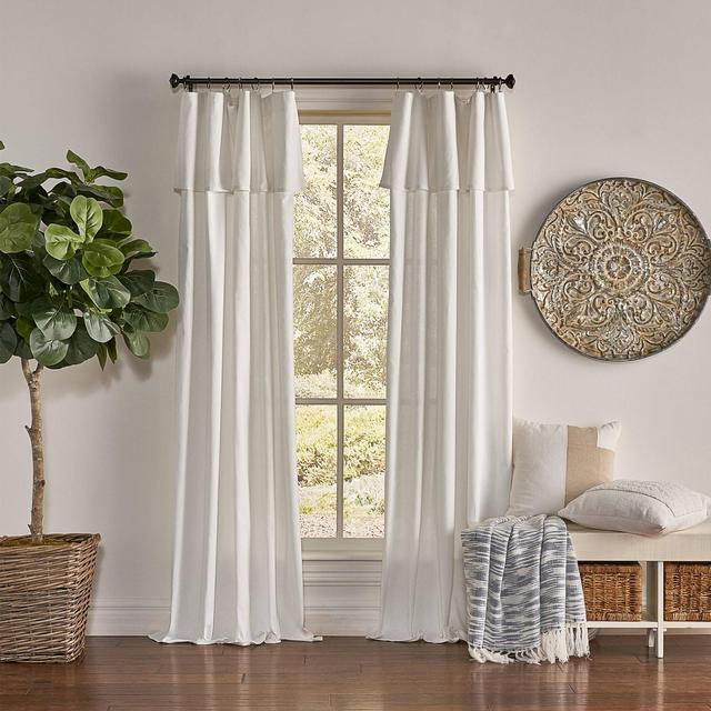 84"x50" Drop Cloth Light Filtering Curtain Panel Off White - Mercantile
