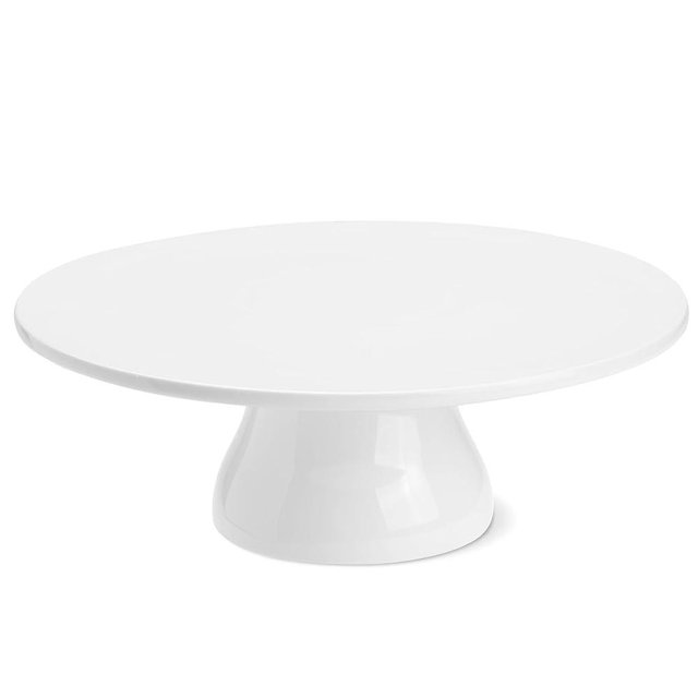 Yedio 10 inch Porcelain Cake Stand, Round Dessert Stand, Cupcake Stand for Birthday Parties, Weddings, Baby Shower and Other Events, White