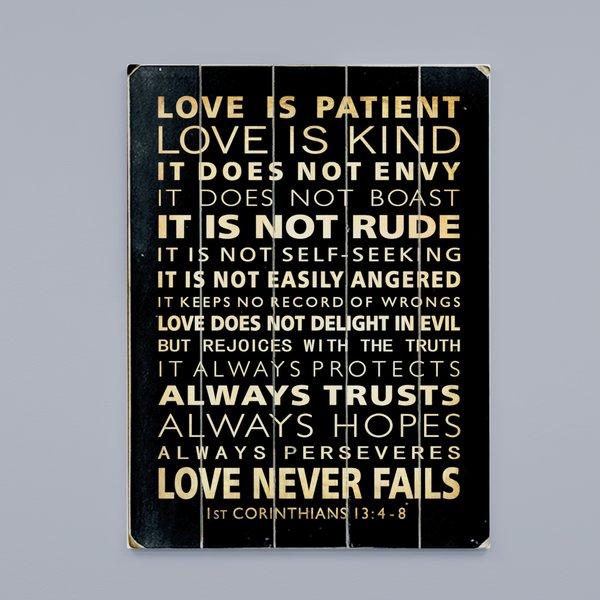 Love Is Patient Textual Art