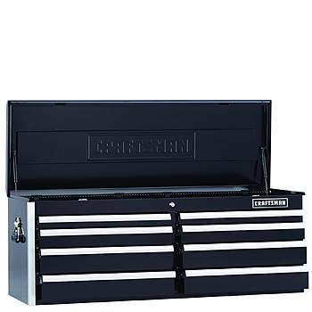Craftsman EDGE Series 52 inch 19-Drawer Premium Heavy-Duty Tool Chest Combo - Black