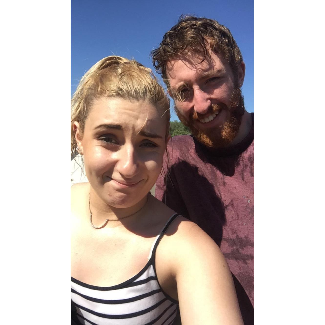 Just after the Log Floom at Thorpe Park!