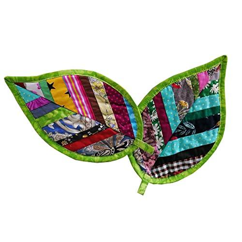 Leaves Pot Holders for Kitchen hot Pads 100% Cotton Set of 2 Heat Resistant for BBQ/Cooking/Baking/Grilling/Microwave/Barbecue