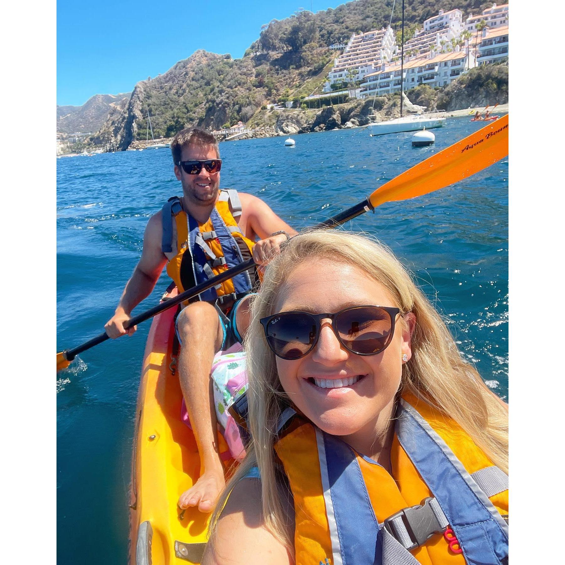 Kayaking on Catalina Island, CA