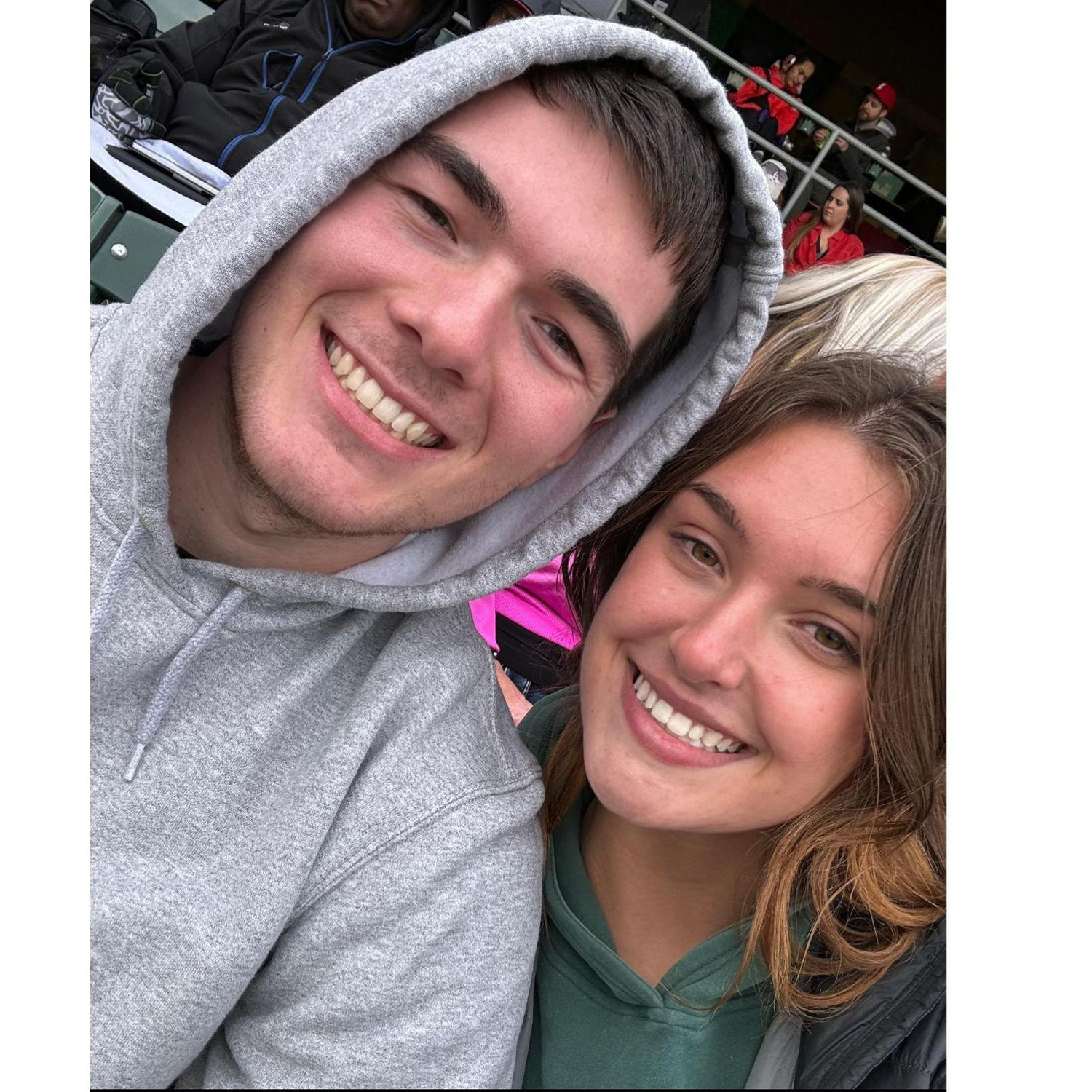 At a minor league baseball game in Indianapolis