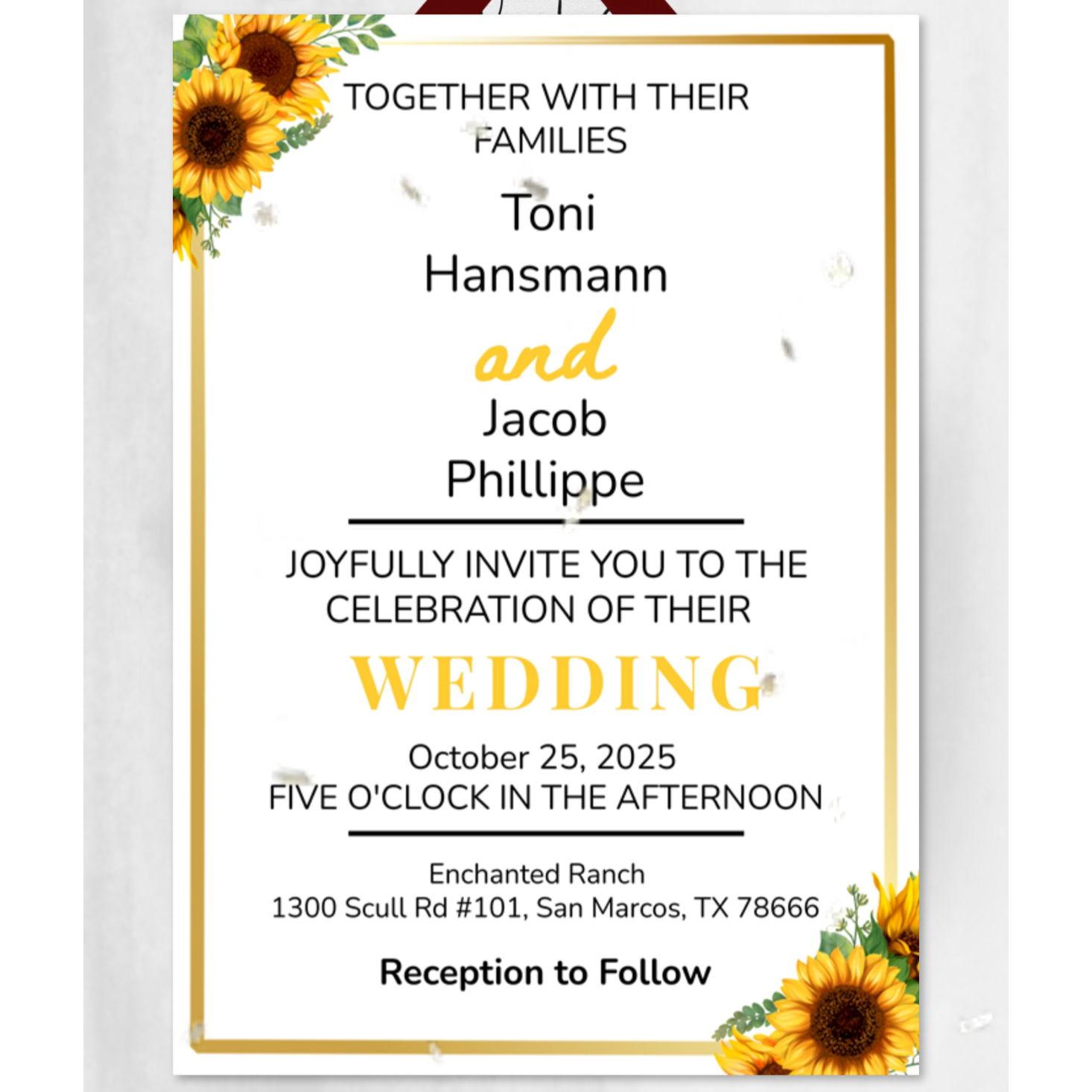Our Wedding Inviation.
