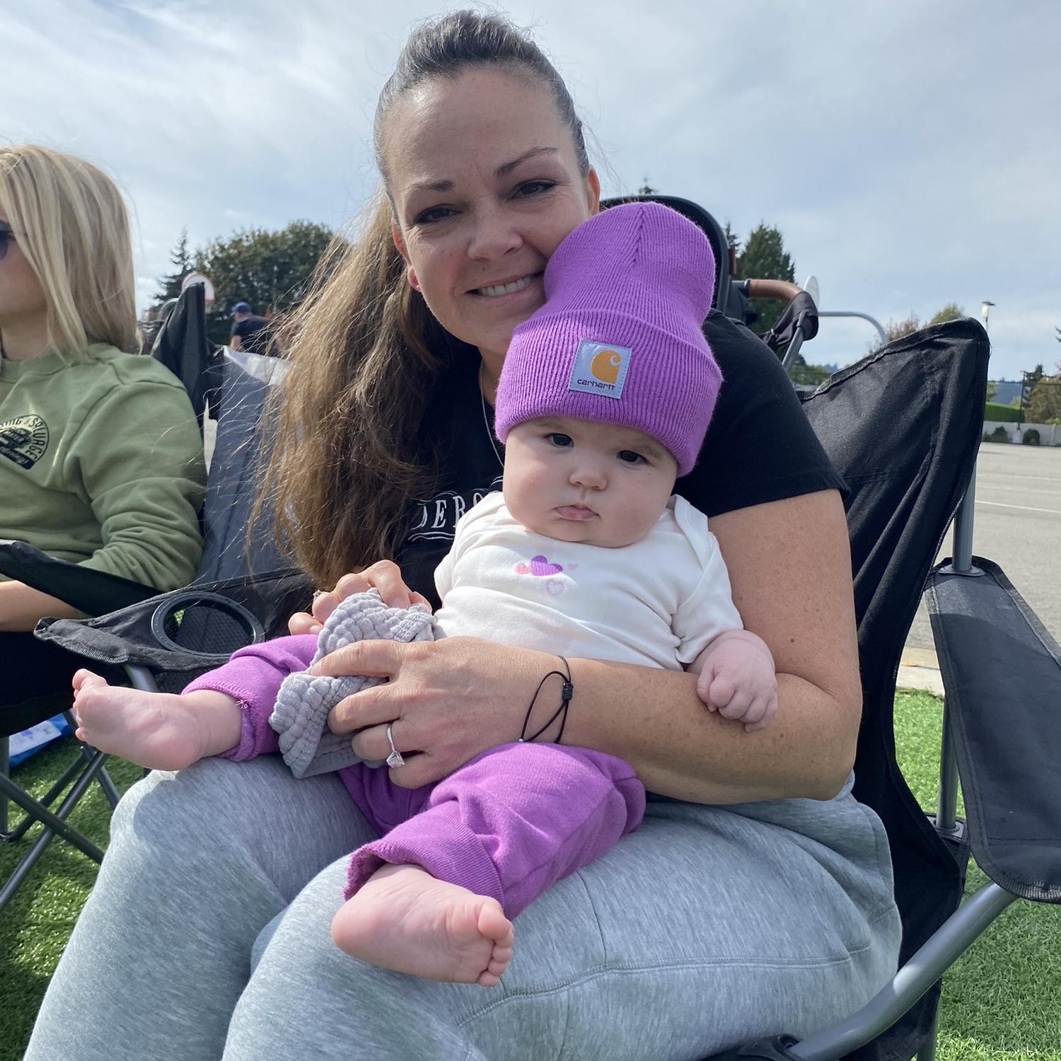 Kennedy and grandma at Hudsyns soccer game