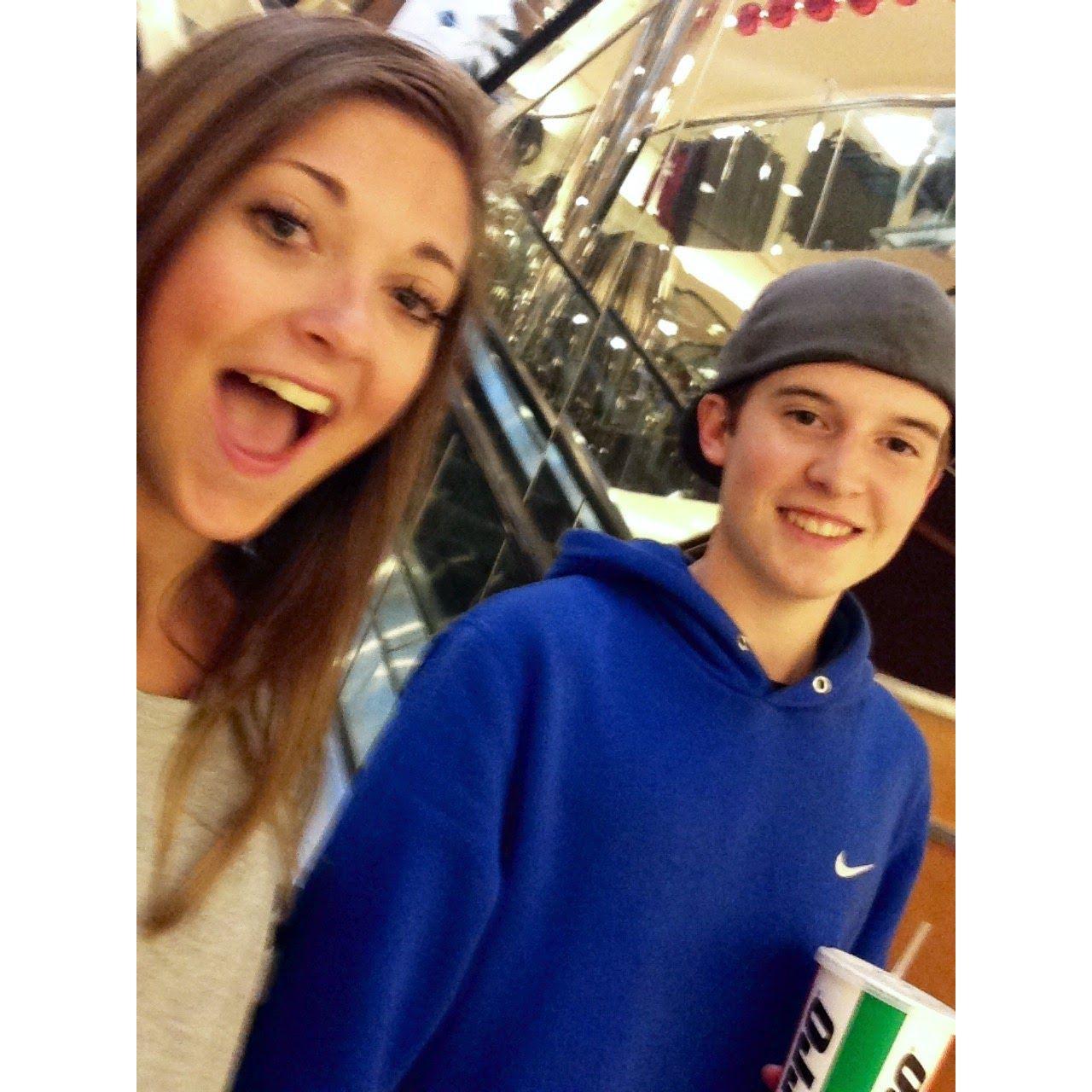 Our very first date at the very romantic Bridgewater Mall