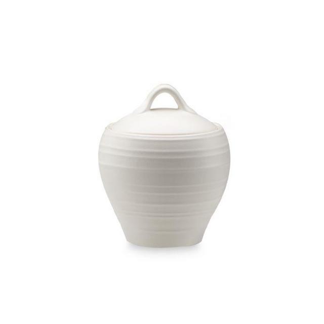 Mikasa® Swirl Covered Sugar Bowl in White