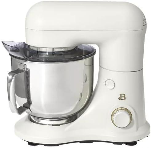 Beautiful 5.3 Qt Stand Mixer, Lightweight & Powerful with Tilt-Head, Powerful 300-watt mixing system & 12 optimal speed settings White Icing by Drew Barrymore (White Icing)