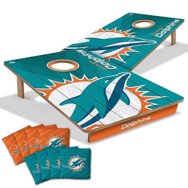 YouTheFan NFL 2’ x 3’ Wood Cornhole Game with Logo Bags