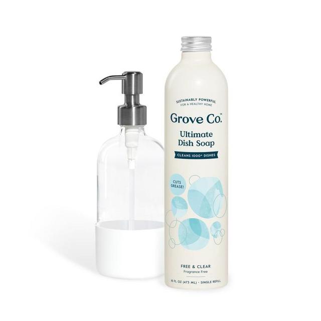 High-Performance Dish Soap + Dispenser with Silicone Sleeve