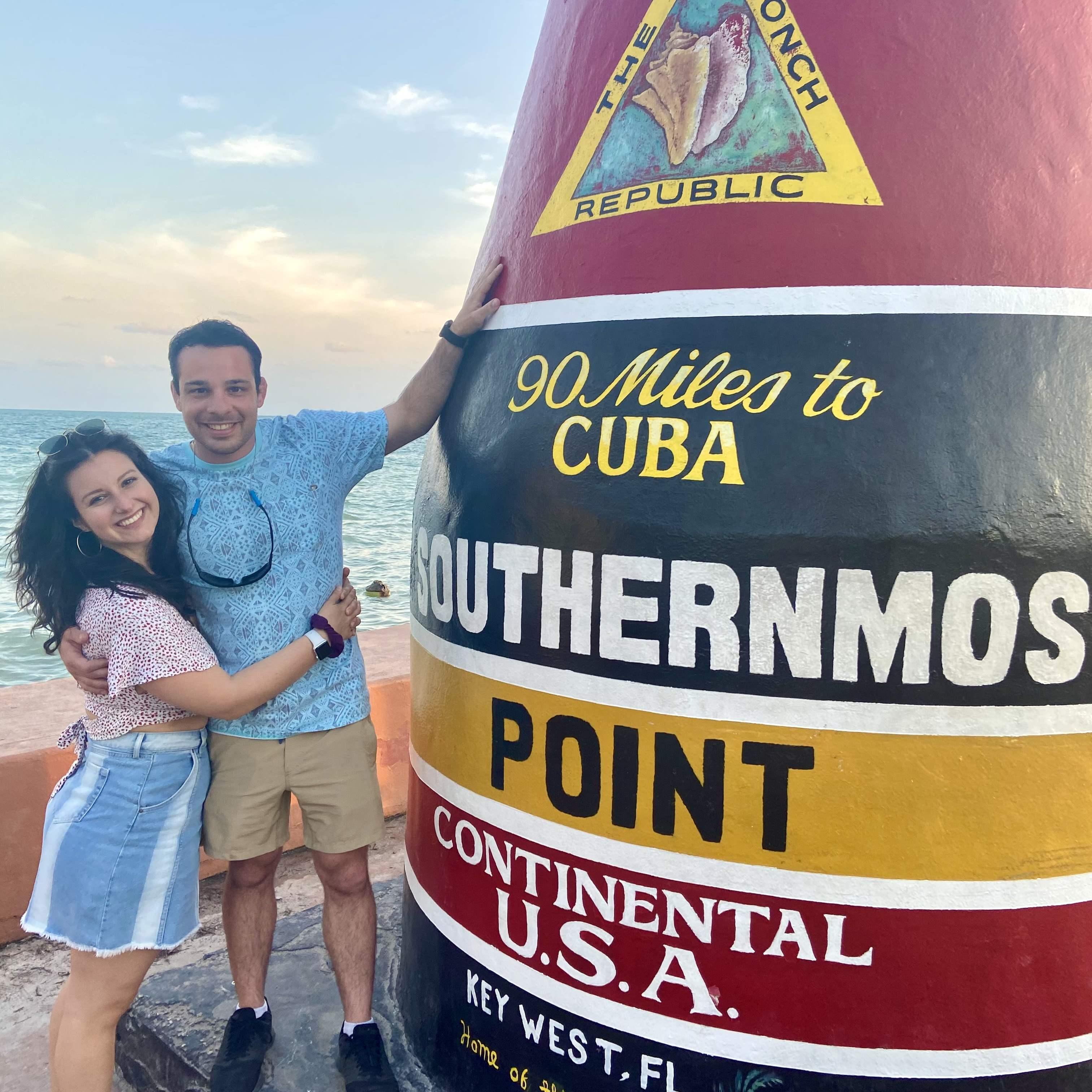 in April 2021 Kat and Joe borrowed his parents camper and drove it all the way down to Key West!