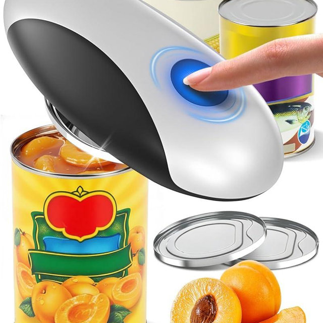 Zoomsnail Electric Can Opener, Automatic Rechargeable Can Openers with One-Touch Smooth Edge & Magnetic Lid - Hands-Free Easy-Grip Opener for Seniors with Arthritis and Most Cans