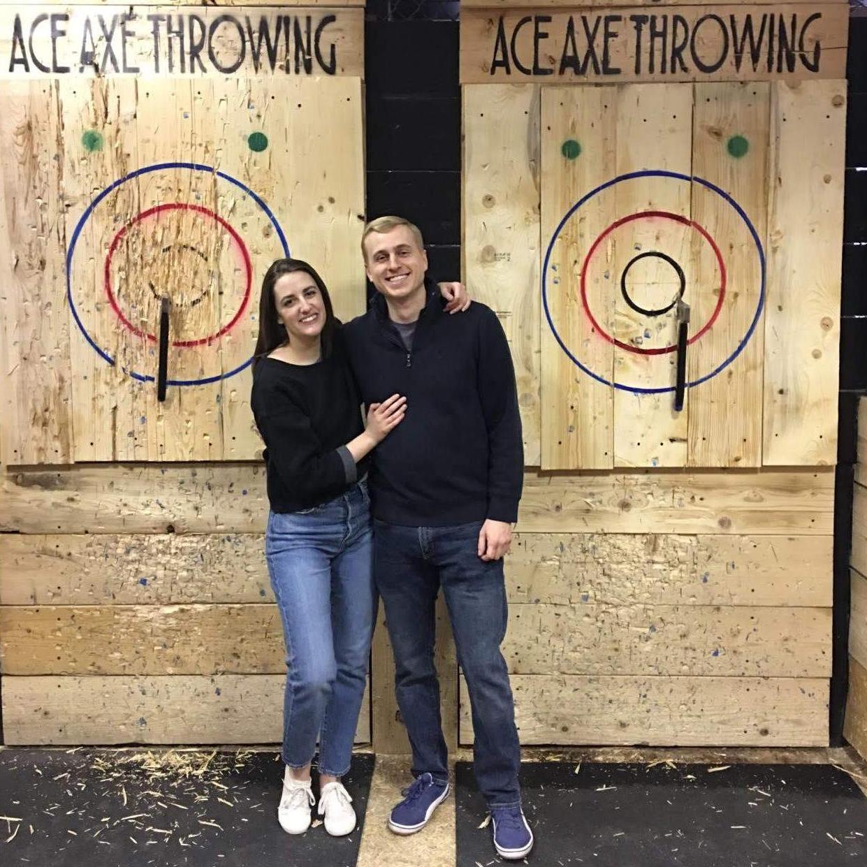 We went axe throwing with minimal casulaties.