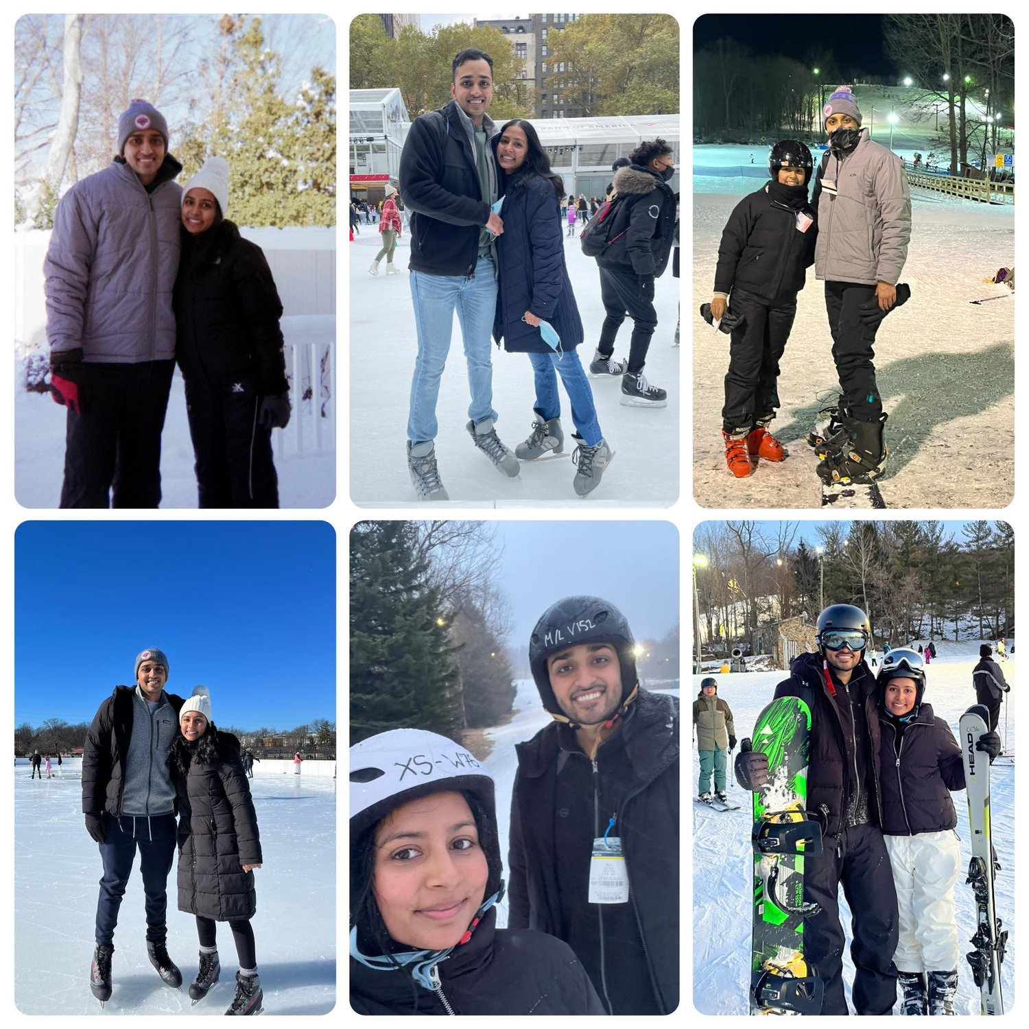 We love our winter activities too. Ice skating and skiing/snowboarding.