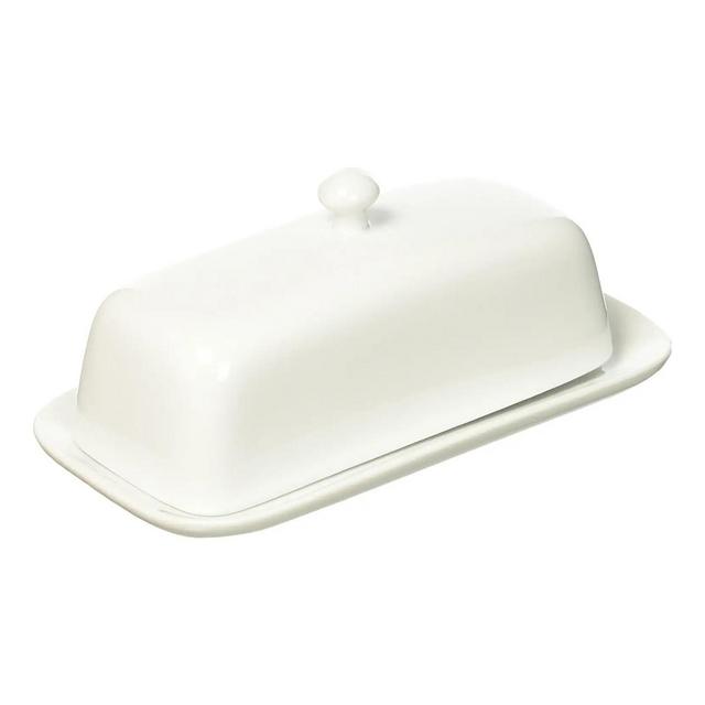 Bia Cordon Bleu 901114 Porcelain Covered 2-Piece Butter Dish 8.25" X 3.5" White