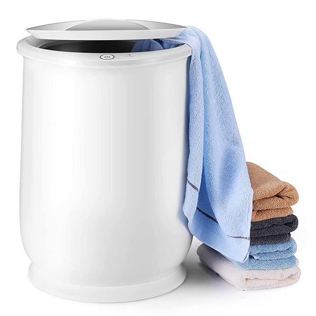 【New Version】Towel Warmer Bucket for Bathroom, Hot Towel Warmer 20L Large Blanket Warmer Rapid Heat-up Spa Towel Heater, Flip-Lid Design, 60 Min Auto Shut-Off, Ideal Gift, White